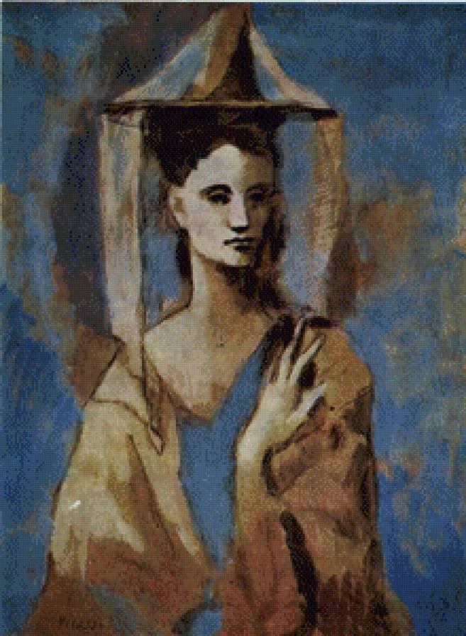Пикассо Испанка с острова Майорка. 1905 - живопись, пикассо, картина, импрессионизм, портрет - предпросмотр