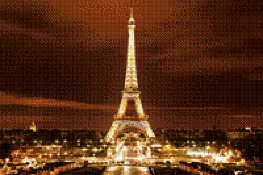 Эйфелева башня - ночной париж, эйфелева башня, париж, ночь - предпросмотр