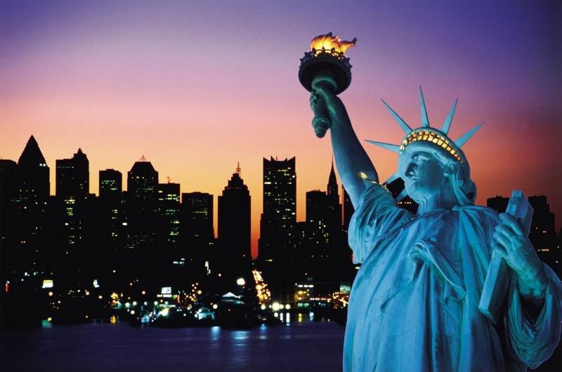 Статуя Свободы - нью-йорк, ночь, статуя свободы - оригинал