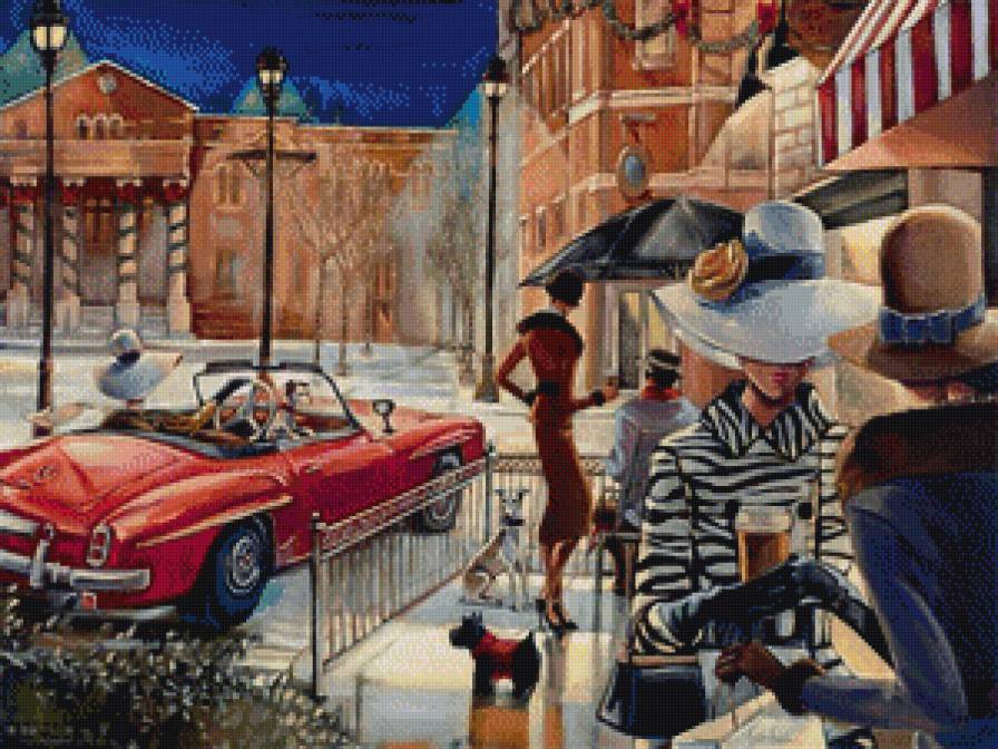 гламурная жизнь - женщины, кафе - предпросмотр