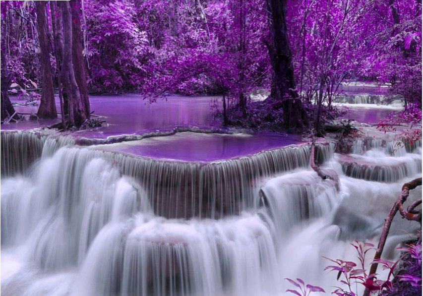 Волшебный водопад - лес, водопад, природа - оригинал