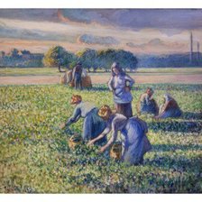 Схема вышивки «camille-pissarro-cosecha-del-guisante»