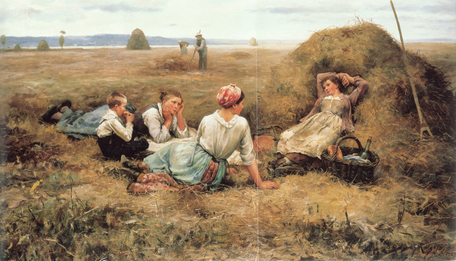DANIEL-RIDGWAY-KNIGHT-THE-HARVESTERS-RESTING - оригинал