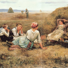 Схема вышивки «DANIEL-RIDGWAY-KNIGHT-THE-HARVESTERS-RESTING»