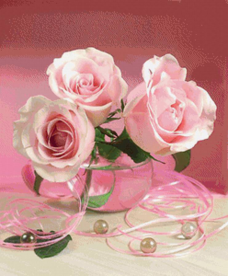 розовые розы - предпросмотр