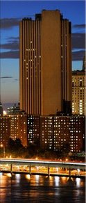 триптих Нью Йорк (часть 4) - модульные, модуль, город, здание, река, new york, мост, ночь - оригинал