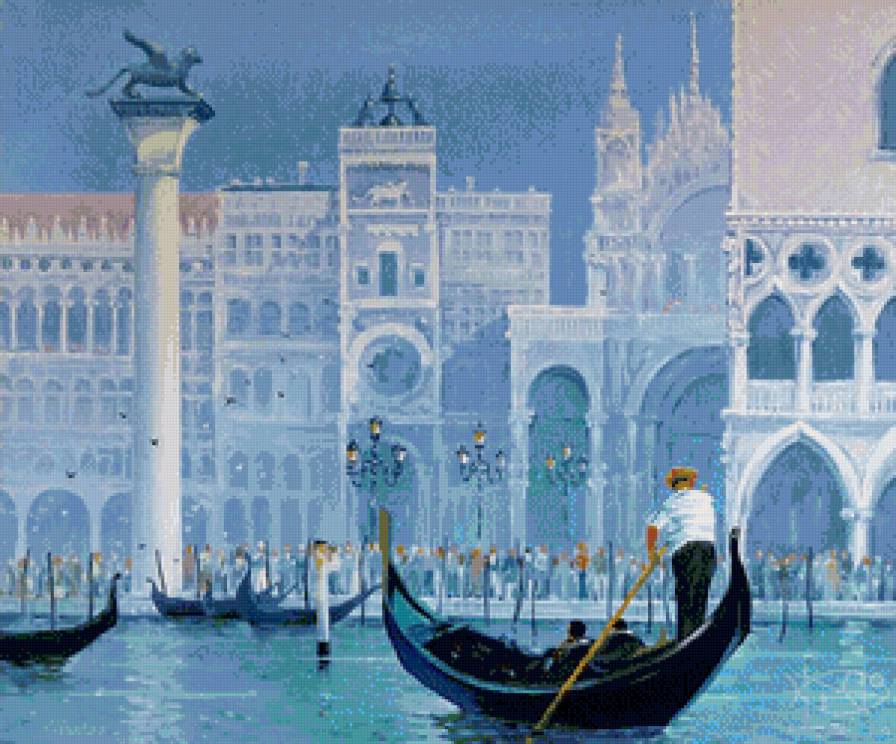 венеция - италия, площадь, пейзаж, город, венеция, фонари, гондола - предпросмотр