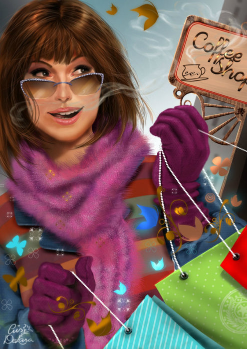 праздничная суета - девушка - оригинал