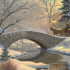 Схема вышивки «Зимний пейзаж»