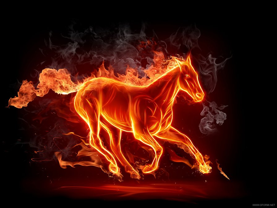 Огненная лошадь - лошадь, конь, огонь - оригинал