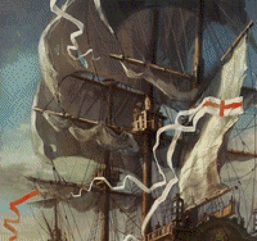 Морской бой (1 из 6) - море, корабли, бой - предпросмотр