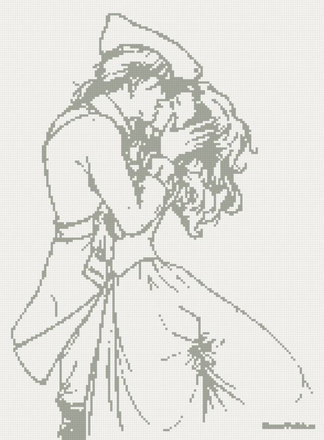 Поцелуй 02 - объятия, пара, любовь, поцелуй - предпросмотр