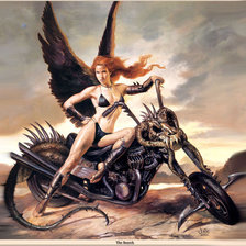 Схема вышивки «мотоведьма»