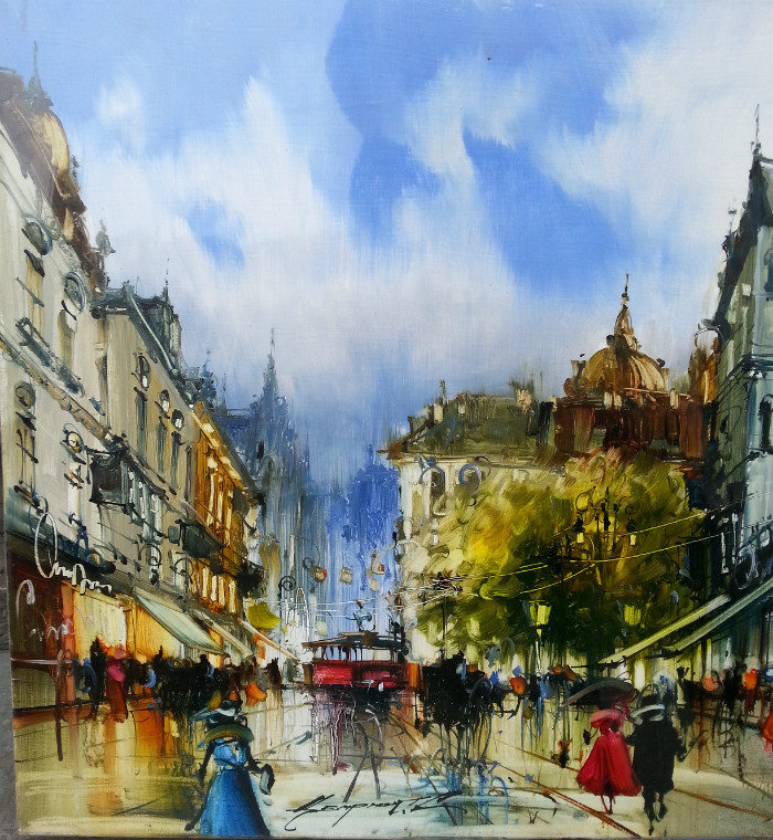 Старе місто - города, львов, за картиною сергія цемрюка - оригинал