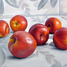 Схема вышивки «Красные яблоки»
