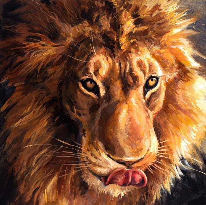 Лев - царь, лев, царь зверей, подушка, хищник, животные - оригинал