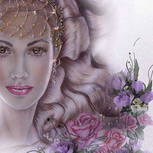 девушка цветок