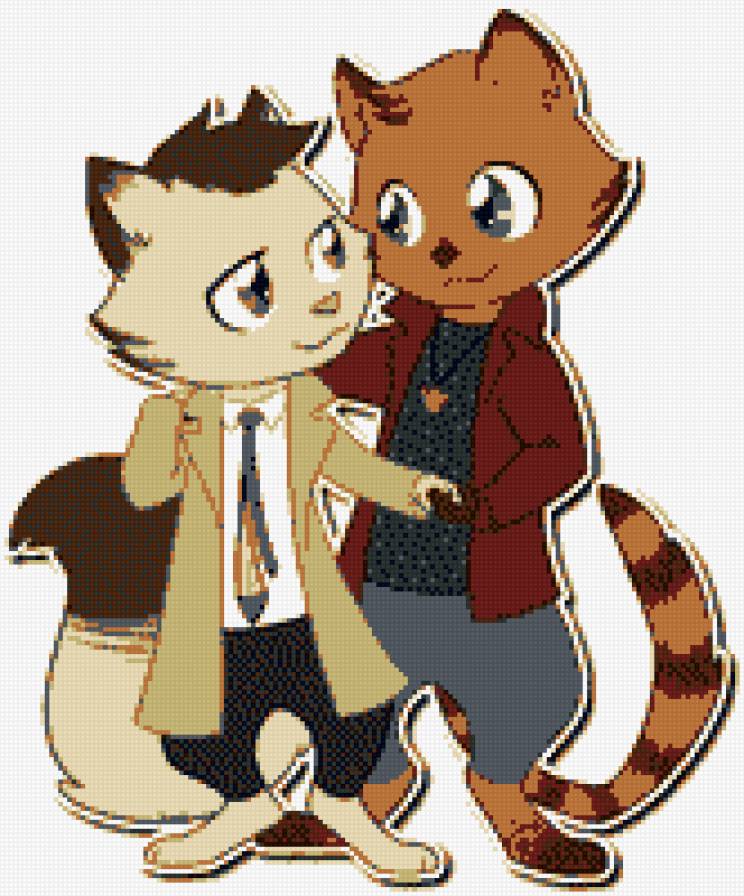 котятки - винчестер, кас, дин, кастиэль - предпросмотр