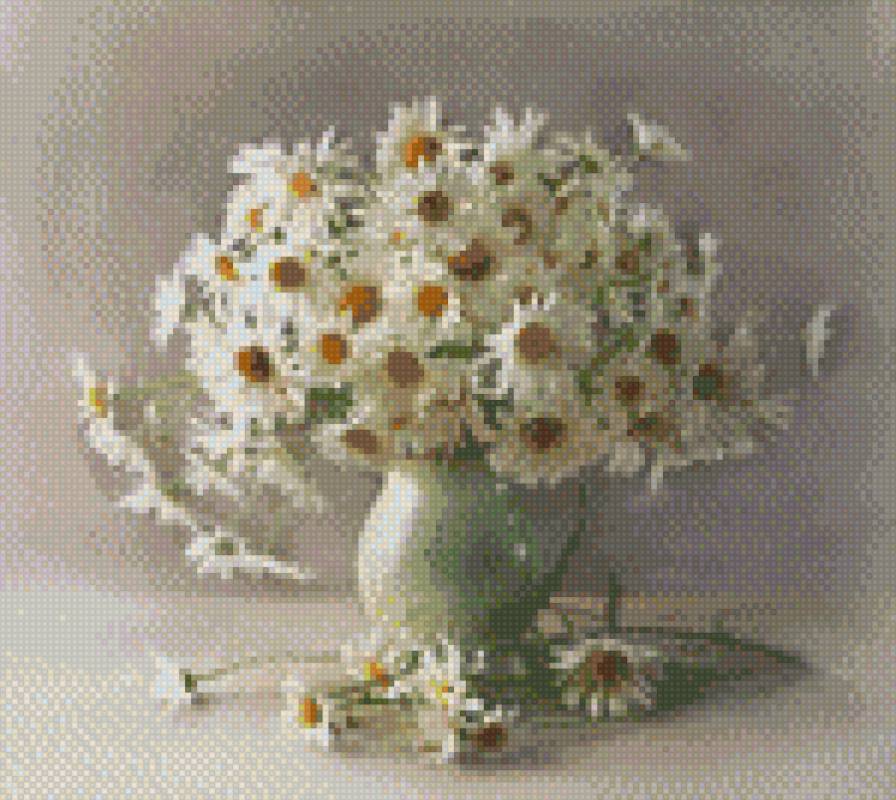 букет ромашек - букет, ваза, ромашки - предпросмотр