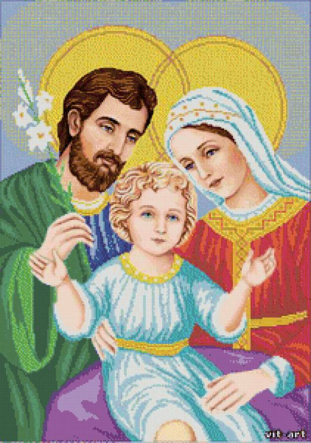 Икона - икона "святое семейство" - предпросмотр
