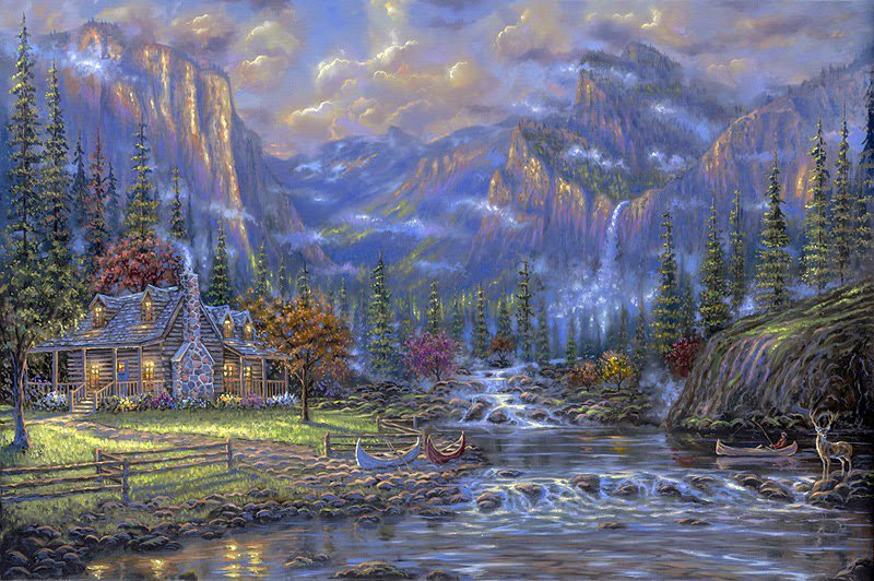 Yosemite Falls - горы - оригинал