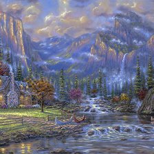 Схема вышивки «Yosemite Falls»