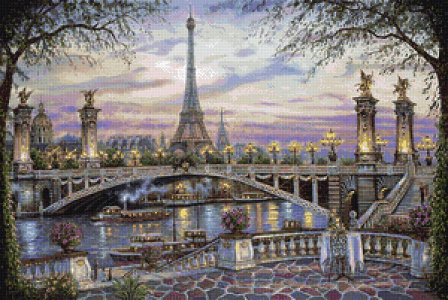 Эйфелева башня - париж, мост - предпросмотр