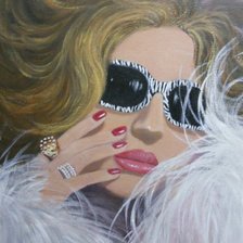 Схема вышивки «гламурная дама»