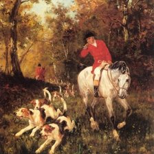 Схема вышивки «охота»