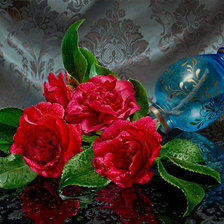 Схема вышивки «красные розы»