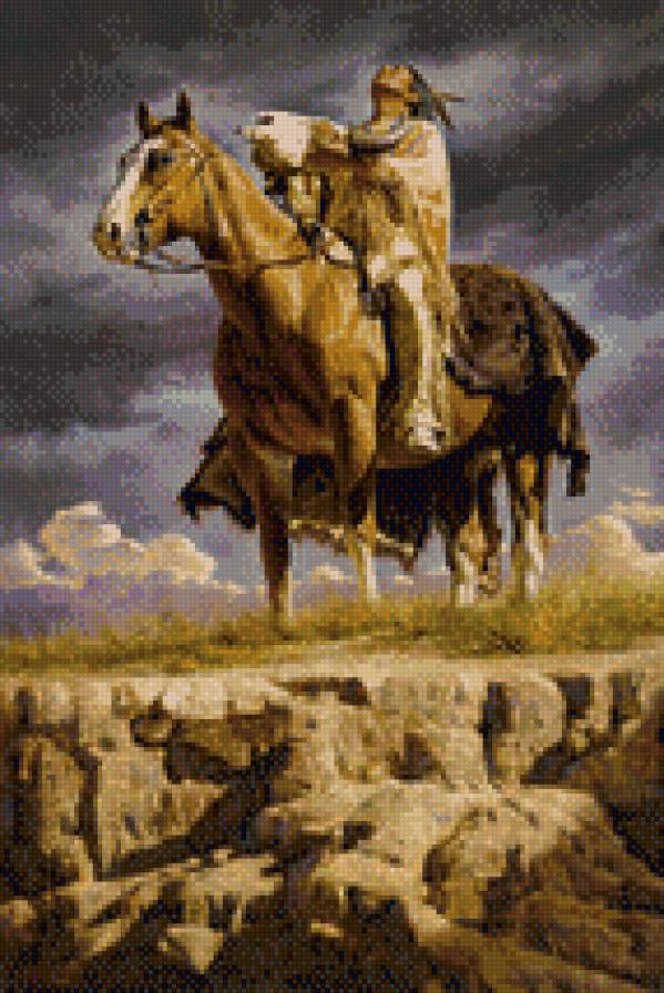 индейцы лошади - жывотные люди - предпросмотр