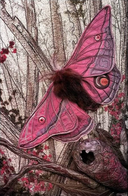 Annamieke Mein, текстильная бабочка - бабочка - оригинал