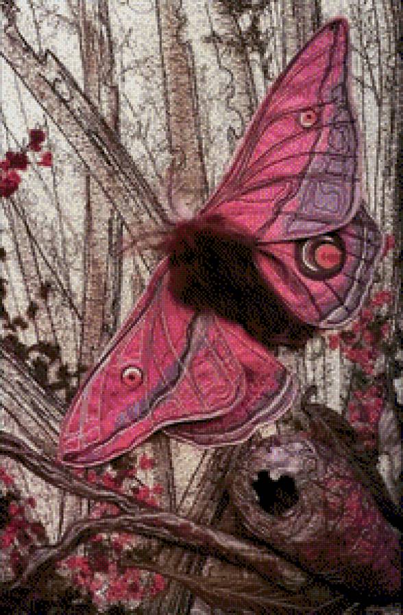 Annamieke Mein, текстильная бабочка - бабочка - предпросмотр