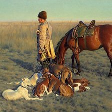 Схема вышивки «охота»