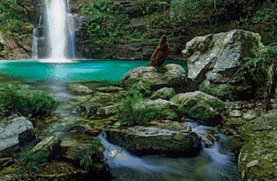 водопад вода - природа - предпросмотр