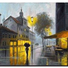 Схема вышивки «Вечерний город»