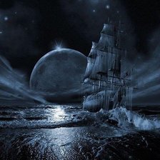 Схема вышивки «ночной корабль»