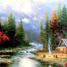 Схема вышивки «дом»