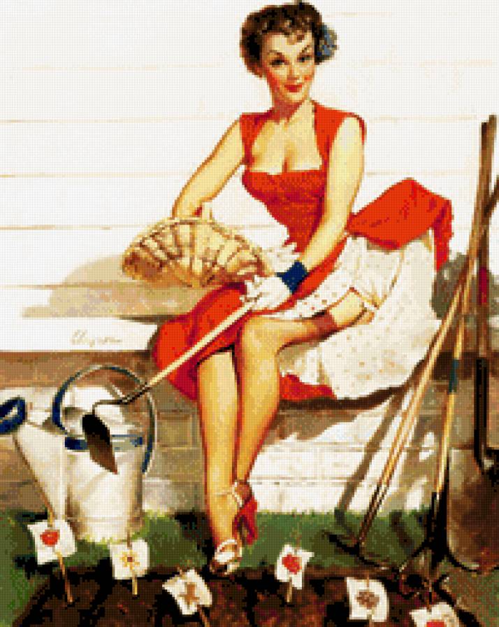 Домохозяйка 50-х - pinup, домохозяйки, девушки, ретро - предпросмотр