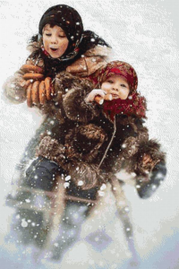 Детки - зима, игра, забавы - предпросмотр