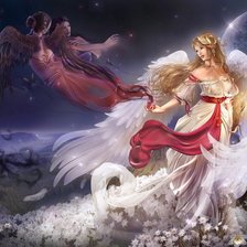 Схема вышивки «ангел»