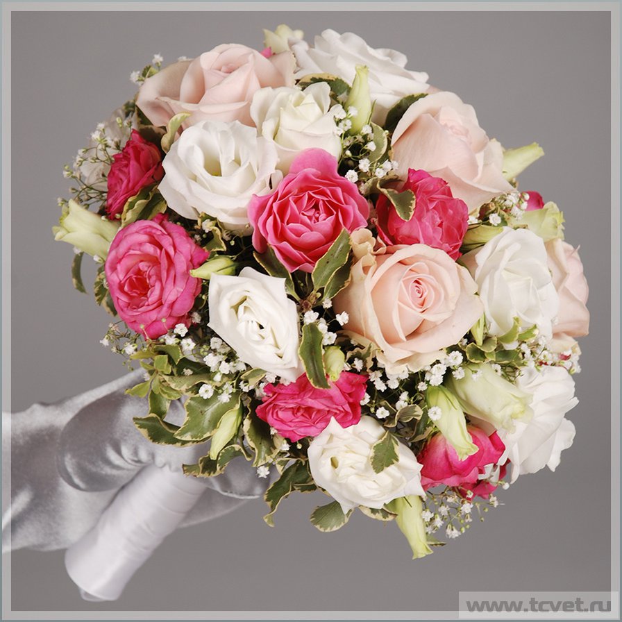 Свадебный букет - свадьба, цветы, розы - оригинал