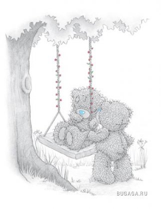 Медвежата на качелях - медвежата - оригинал