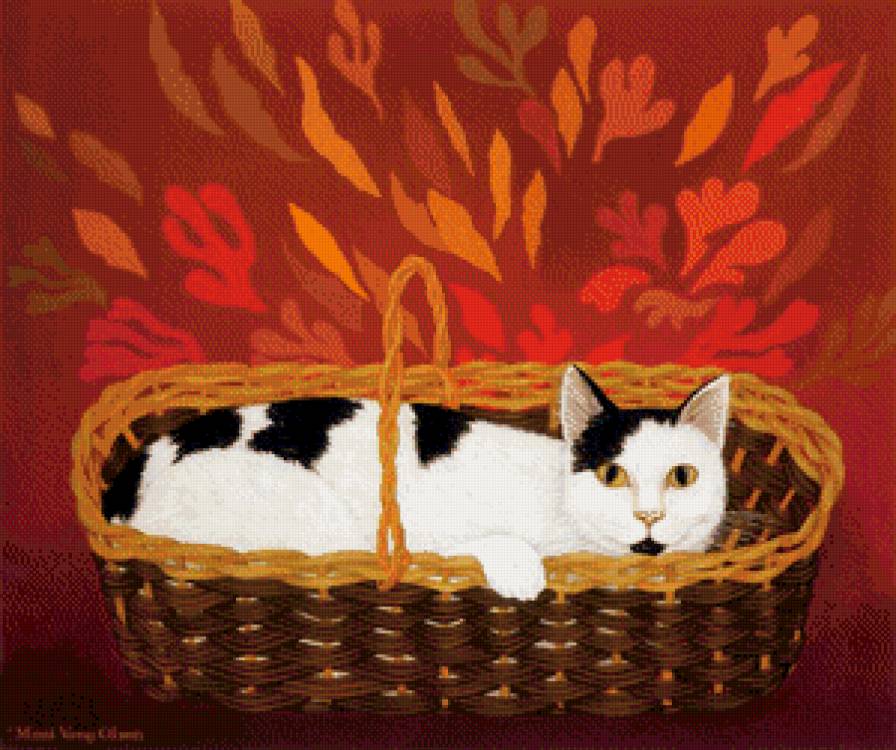котик в корзине - кот, коты, котики - предпросмотр