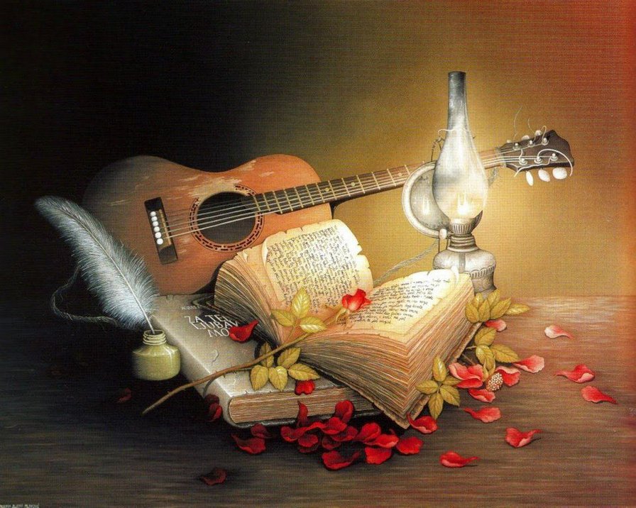 натюрморт с гитарой - оригинал