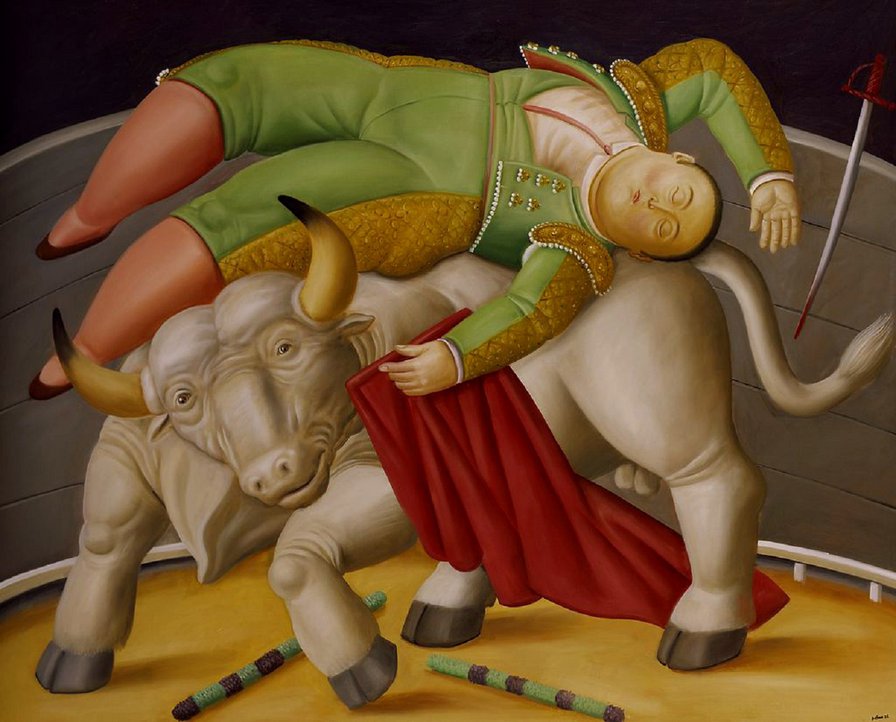 la-cornada-1988-pintura-de-fernando-botero - оригинал