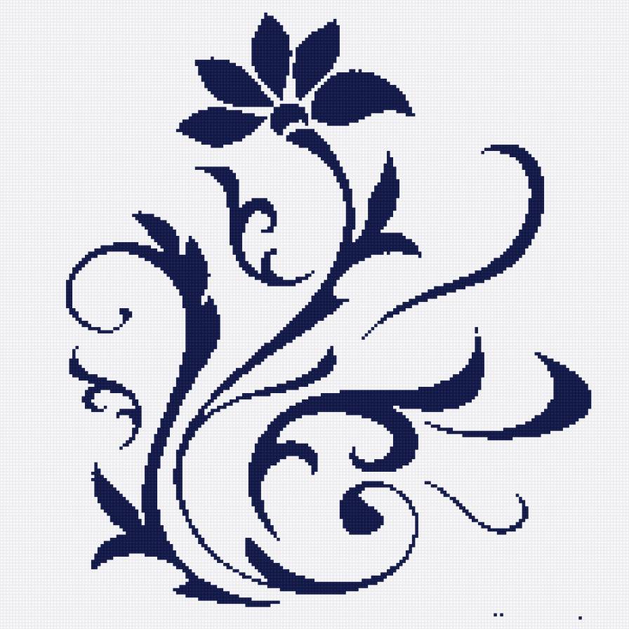 силуэт цветка - предпросмотр