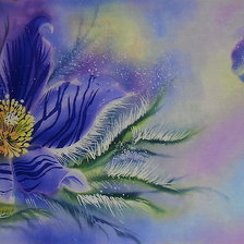 Схема вышивки «fantasia en flores azules»
