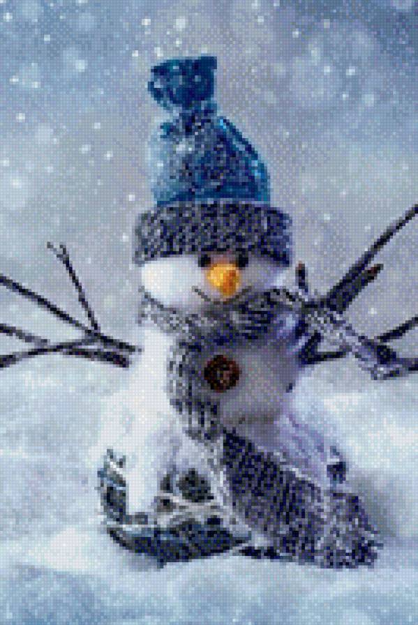 Снеговик - снеговик, снег, зима - предпросмотр