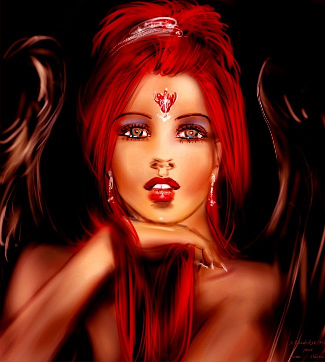 ангельский демон - девушка, фэнтези - оригинал